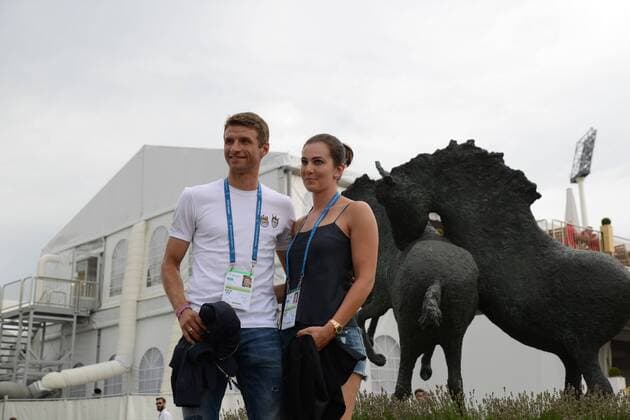 20 07 18, Aachen, Germany, Equestrian sport CHIO Aachen 2018 - , Image shows Thomas Müller und Lisa Müller. Copyright: Thomas Reiner Aachen Nordrhein-Westfalen Germany *** 20 07 18 Aachen Germany Sports Equestrian sport CHIO Aachen 2018 Image shows Thomas Müller and Lisa Müller Copyright Thomas Reiner Aachen North Rhine Westphalia Germany