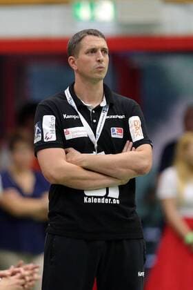 Trainer Jens Buerkle ( HBW Balingen ), HBW Balingen vs. Fuechse Berlin, Handball, Esslinger Marktplatztunier 2018, Handball, 20.07.2018, HBW Balingen vs. Fuechse Berlin, Handball, Esslinger Marktplatztunier 2018, Handball, 20.07.2018 Altach Copyright: xLangerx xEibner-Pressefotox EP_HLR