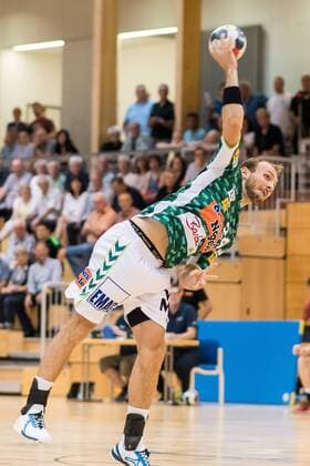 Marcel Schiller (Frisch Auf Goeppingen 24), beim 7 Meterwurf, FRISCH AUF! Goeppingen vs. SG BBM Bietigheim , Reichstadt-Pokal 2018, Handballl, DKB, Herren, 1.Bundesliga, Saison 18 19, GER, 20.07.2018, FRISCH AUF! Goeppingen vs. SG BBM Bietigheim , Reichstadt-Pokal 2018, Handballl, DKB, Herren, 1.Bundesliga, Saison 18 19, GER, 20.07.2018 Leinfelden-Echterdingen Copyright: xEIBNER WolfgangxFrankx EP_WFK