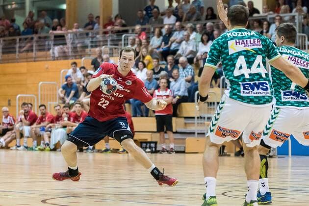 Jonas Link (SG BBM Bietigheim 22), Freisteller, FRISCH AUF! Goeppingen vs. SG BBM Bietigheim , Reichstadt-Pokal 2018, Handballl, DKB, Herren, 1.Bundesliga, Saison 18 19, GER, 20.07.2018, FRISCH AUF! Goeppingen vs. SG BBM Bietigheim , Reichstadt-Pokal 2018, Handballl, DKB, Herren, 1.Bundesliga, Saison 18 19, GER, 20.07.2018 Leinfelden-Echterdingen Copyright: xEIBNER WolfgangxFrankx EP_WFK
