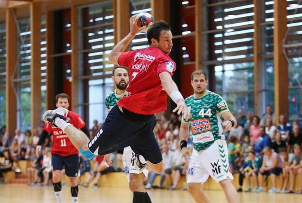 BAU 20.7.2018 Leinfelden-Echterdingen Handball FRISCH AUF! Göppingen vs. SG BBM Bietigheim, Dominik Claus (BBM, Mitte)