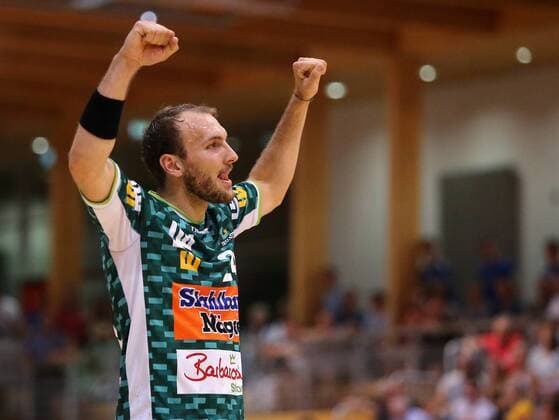 BAU 20.7.2018 Leinfelden-Echterdingen Handball FRISCH AUF! Göppingen vs. SG BBM Bietigheim, Marcel Schiller (Göppingen) jubelt und ballt die Fäuste