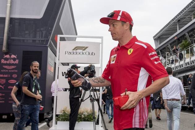 Sport Bilder des Tages Motorsport: Formel 1, Saison 2018 2019, Qualifying am Samstag, 21.07.2018 am Hockenheimring in Hockenheim (Deutschland). Kimi Raikkonen (Scuderia Ferrari) geht in seine Box. Copyright: xInderliedx