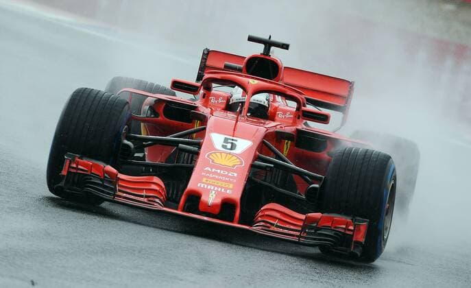 21.07.2018, xpsx, Formel 1 FIA, Grand Prix von Deutschland 3. Freies Training 2018 emspor, v.l. Sebastian Vettel (Ferrari Scuderia Ferrari) Hockenheim