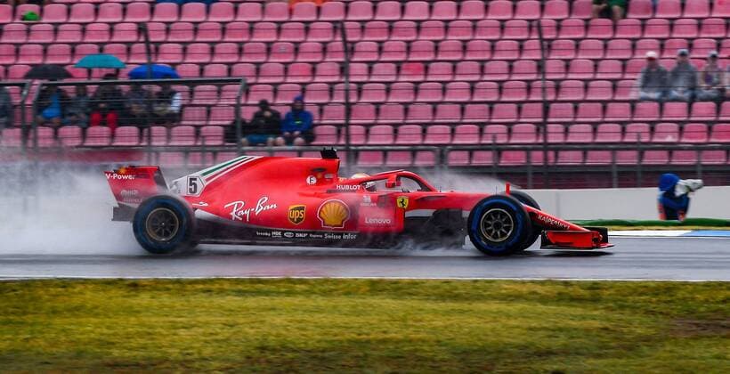 21.07.2018, xpsx, Formel 1 FIA, Grand Prix von Deutschland 3. Freies Training 2018 emspor, v.l. Sebastian Vettel (Ferrari Scuderia Ferrari) Hockenheim