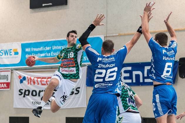 Ivan Sliskovic (Frisch Auf Goeppinen 19), Stanislav Zhukov (VfL Gummersbach 26), Frisch AUF! Goeppingen vs VfL Gummersbach , 53. Esslinger Marktplatzturnier, Reichstadt-Pokal 2018, Handballl, DKB, Herren, 1.Bundesliga, Saison 18 19, GER, 21.07.2018, Frisch AUF! Goeppingen vs VfL Gummersbach , 53. Esslinger Marktplatzturnier, Reichstadt-Pokal 2018, Handballl, DKB, Herren, 1.Bundesliga, Saison 18 19, GER, 21.07.2018 Esslingen Copyright: xEIBNER WolfgangxFrankx EP_WFK