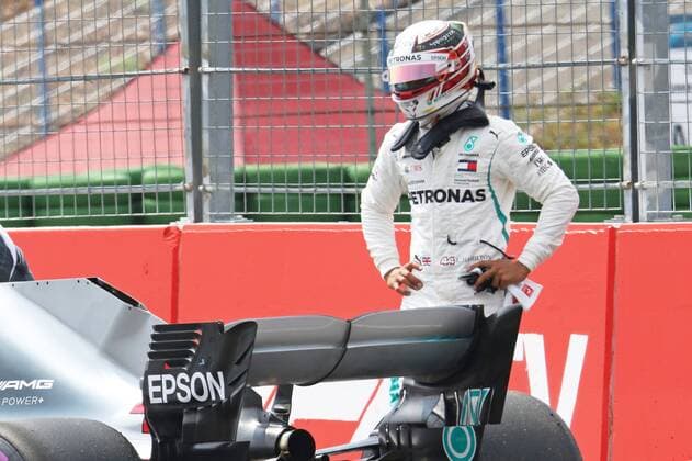 xekx 20.07.- 22.07.2018, FIA Formula 1 Championship, Formula 1, Grand Prix Germany 2018 Im Bild: Ausfall Lewis Hamilton (GB 44), Mercedes AMG Petronas Motorsport im Qualifying Hockenheim Germany