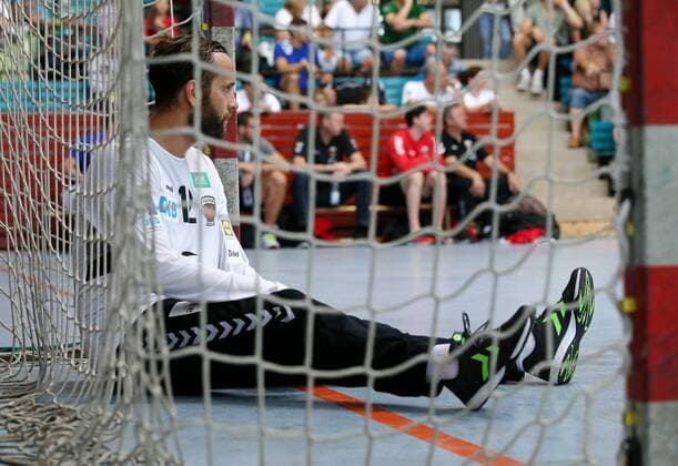 21.07.2018, Deutschland, Esslingen, Handball Marktplatzturnier Esslingen 2018: Füchse Berlin vs. VfL Gummersbach: Silvio Heinevetter (Füchse)