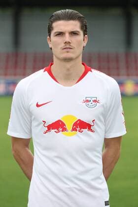 RB Leipzig Fussball Saison 2018-19 Marcel Sabitzer; RasenBallsport Leipzig , Fussball, 1. Bundesliga, Porträttermin 2018 2019 , Leipzig, 21.07.2018. ,