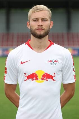 RB Leipzig Fussball Saison 2018-19 Konrad Laimer; RasenBallsport Leipzig , Fussball, 1. Bundesliga, Porträttermin 2018 2019 , Leipzig, 21.07.2018. ,