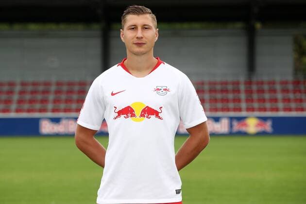 RB Leipzig Fussball Saison 2018-19 Willi Orban; RasenBallsport Leipzig , Fussball, 1. Bundesliga, Porträttermin 2018 2019 , Leipzig, 21.07.2018. ,