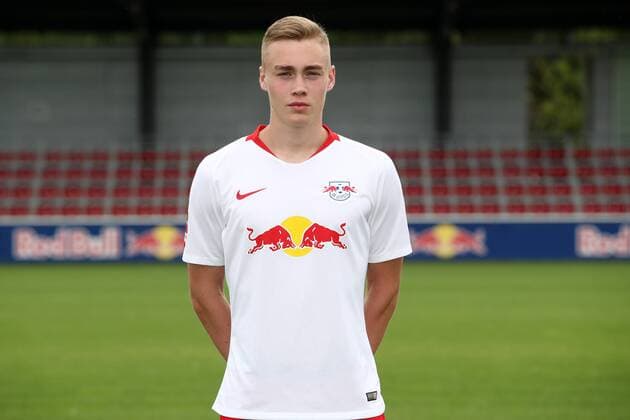 RB Leipzig Fussball Saison 2018-19 Lukas Krüger Krueger; RasenBallsport Leipzig , Fussball, 1. Bundesliga, Porträttermin 2018 2019 , Leipzig, 21.07.2018. ,