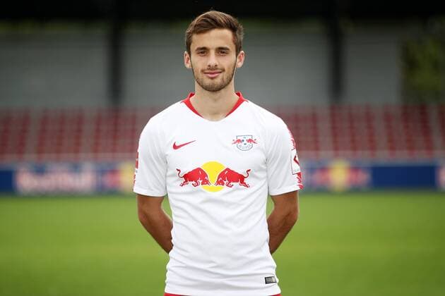 RB Leipzig Fussball Saison 2018-19 Marcello Saracchi; RasenBallsport Leipzig , Fussball, 1. Bundesliga, Porträttermin 2018 2019 , Leipzig, 21.07.2018. ,