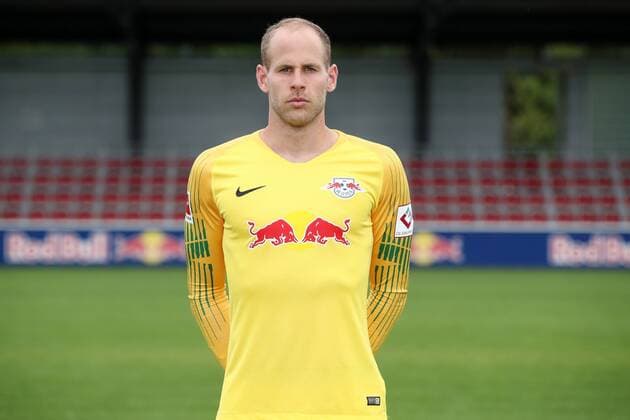 RB Leipzig Fussball Saison 2018-19 Torwart Peter Gulacsi; RasenBallsport Leipzig , Fussball, 1. Bundesliga, Porträttermin 2018 2019 , Leipzig, 21.07.2018. ,