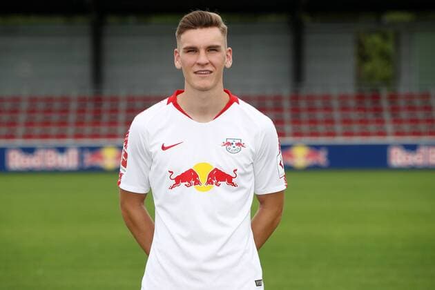 RB Leipzig Fussball Saison 2018-19 Niclas Stierlin; RasenBallsport Leipzig , Fussball, 1. Bundesliga, Porträttermin 2018 2019 , Leipzig, 21.07.2018. ,