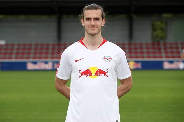 RB Leipzig Fussball Saison 2018-19 Atinc Nukan; RasenBallsport Leipzig , Fussball, 1. Bundesliga, Porträttermin 2018 2019 , Leipzig, 21.07.2018. ,