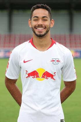 RB Leipzig Fussball Saison 2018-19 Matheus Cunha; RasenBallsport Leipzig , Fussball, 1. Bundesliga, Porträttermin 2018 2019 , Leipzig, 21.07.2018. ,