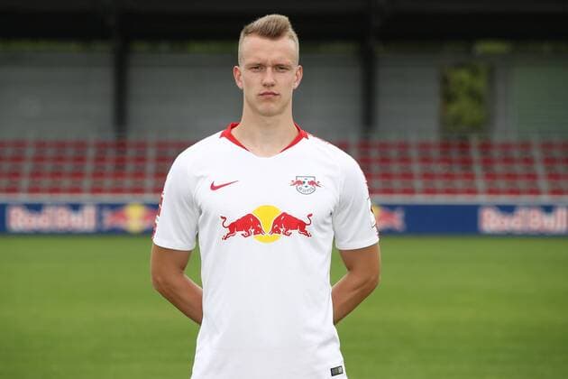 RB Leipzig Fussball Saison 2018-19 Lukas Klostermann; RasenBallsport Leipzig , Fussball, 1. Bundesliga, Porträttermin 2018 2019 , Leipzig, 21.07.2018. ,