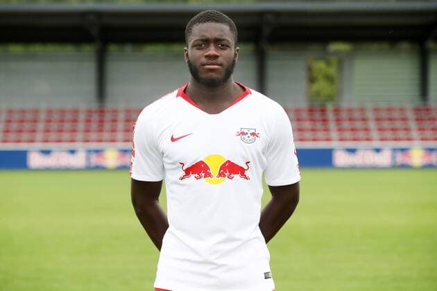 RB Leipzig Fussball Saison 2018-19 Dayot Upamecano; RasenBallsport Leipzig , Fussball, 1. Bundesliga, Porträttermin 2018 2019 , Leipzig, 21.07.2018. ,