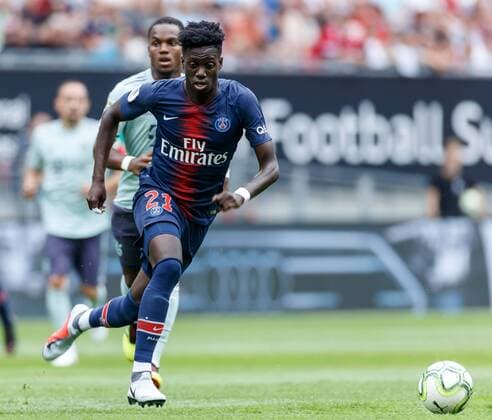 Oesterreich, Klagenfurt, 21.07.2018, International Champions Cup, Paris Saint-Germain - FC Bayern Muenchen Timothy Weah (PSG) in Aktion ( DeFodi507