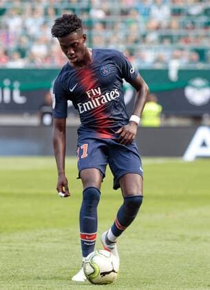 21.07.2018, Woerthersee Stadion, Klagenfurt, AUT, Testspiel, FC Bayern Muenchen vs Paris Saint Germain, im Bild Timothy Weah (PSG) Timothy Weah (PSG) during the International Friendly Länderspiel Football Match between between FC Bayern Muenchen and Paris Saint Germain at the Woerthersee Stadion in Klagenfurt, Austria on 2018 07 21. Klagenfurt