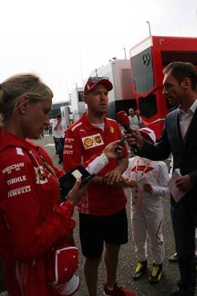 Sebastian Vettel, Scuderia Ferrari, formula 1 GP, Germany in Hockenheim, 22.07.2018 Photo:mspb Thomas Melzer PK nach Ausfall, Sebastian Vettel, formula 1 GP, Germany 2018