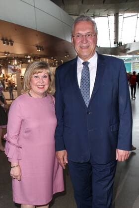 Joachim Herrmann mit Ehefrau Gerswid, Bayerischer Sportpreis 2018 in der BMW Welt in Muenchen am 21.07.2018
