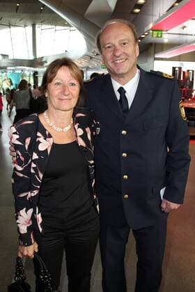 Hubertus Andrae (Polizeipraesident) mit Ehefrau Ursula, Bayerischer Sportpreis 2018 in der BMW Welt in Muenchen am 21.07.2018