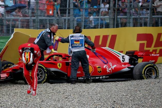 Motorsports: FIA Formula One World Championship WM Weltmeisterschaft 2018, Grand Prix of Germany, 5 Sebastian Vettel (GER, Scuderia Ferrari), Hockenheim Germany