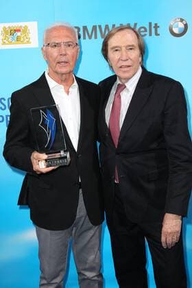 Franz Beckenbauer ud Guenter Netzer, Bayerischer Sportpreis 2018 in der BMW Welt in Muenchen am 21.07.2018