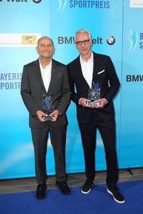 Michael Laemmermann und Roland Auschel, Bayerischer Sportpreis 2018 in der BMW Welt in Muenchen am 21.07.2018
