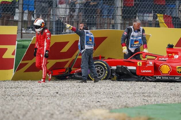 Motorsports: FIA Formula One World Championship WM Weltmeisterschaft 2018, Grand Prix of Germany, 5 Sebastian Vettel (GER, Scuderia Ferrari), Hockenheim Germany