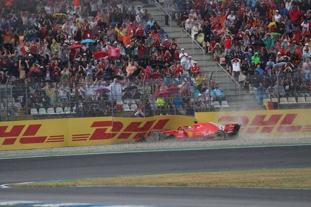 Photo4 LaPresse 22 07 2018 Hockenheimring, Germany Grand Prix Formula One Germany 2018 In the pic: Sebastian Vettel (GER) Scuderia Ferrari SF71H out  Copyright: xPhoto4 LaPressex