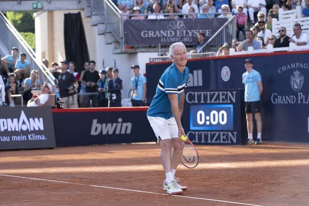 John McEnroe ATP Tennis Herren Turnier German Open Tennis Championships 2018 in Hamburg Spiel Manhagen Classics Michael Stich gegen John McEnroe Show Match,