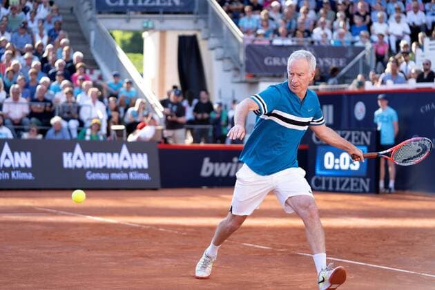 John McEnroe ATP Tennis Herren Turnier German Open Tennis Championships 2018 in Hamburg Spiel Manhagen Classics Michael Stich gegen John McEnroe Show Match,