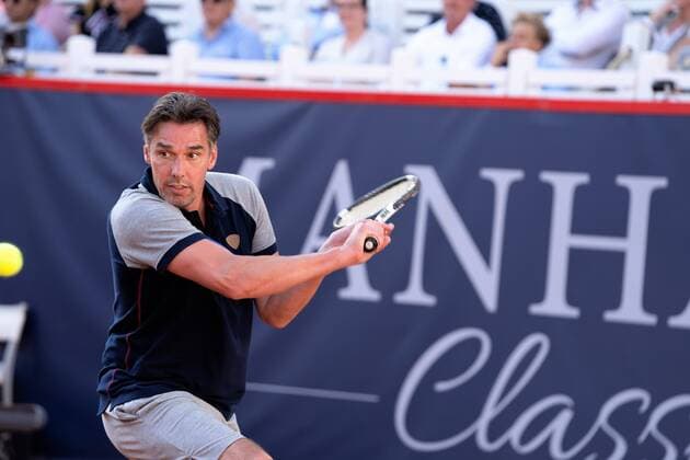 Michael Stich ATP Tennis Herren Turnier German Open Tennis Championships 2018 in Hamburg Spiel Manhagen Classics Michael Stich gegen John McEnroe Show Match,