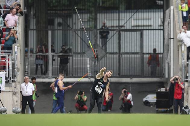 Sport Themen der Woche KW29 Sport Bilder des Tages Deutsche Leichtathletik-Meisterschaften; Nuernberg, 22.07.2018 Andreas Hofmann (MTG Mannheim); Deutsche Leichtathletik-Meisterschaften am 22.07.2018 im Max-Morlock-Stadion, Nuernberg (Bayern). *** German Athletics Championships Nuernberg 22 07 2018 Andreas Hofmann MTG Mannheim German Athletics Championships on 22 07 2018 at the Max Morlock Stadium Nuernberg Bavaria xakx