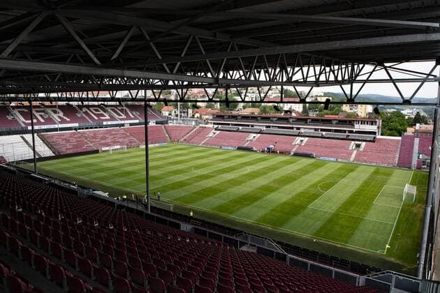 180723 General view of Stadionul Dr. Constantin Radulescu during a press conference PK Pressekonferenz and practice ahead the UEFA Champions League qualifying match between Cluj and Malmö FF on July 23, 2018 in Cluj. Photo: Ludvig Thunman BILDBYRN kod LT 35509 Copyright: LUDVIGxTHUNMAN BB180723LT033