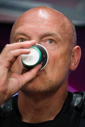 180723 head coach Uwe Rösler of Malmö FF during a press conference PK Pressekonferenz and practice ahead the UEFA Champions League qualifying match between Cluj and Malmö FF on July 23, 2018 in Cluj. Photo: Ludvig Thunman BILDBYRN kod LT 35508 Copyright: LUDVIGxTHUNMAN BB180723LT049