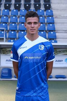 Tobias Müller (1. FC Magdeburg) - 2. BL PortraÌˆttermin 2018 2019 offizieller Fototermin 1. FC Magdeburg in der MDCC Arena in Magdeburg - Porträt, Portrait,Deutschland, Fussball, Mann, Maenner,GER,23.07.2018