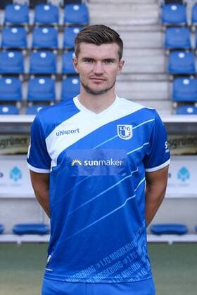 Björn Rother (1. FC Magdeburg) - 2. BL PortraÌˆttermin 2018 2019 offizieller Fototermin 1. FC Magdeburg in der MDCC Arena in Magdeburg - Porträt, Portrait,Deutschland, Fussball, Mann, Maenner,GER,23.07.2018