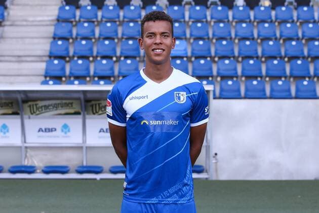 Marcel Costly (1. FC Magdeburg) - 2. BL PortraÌˆttermin 2018 2019 offizieller Fototermin 1. FC Magdeburg in der MDCC Arena in Magdeburg - Porträt, Portrait,Deutschland, Fussball, Mann, Maenner,GER,23.07.2018