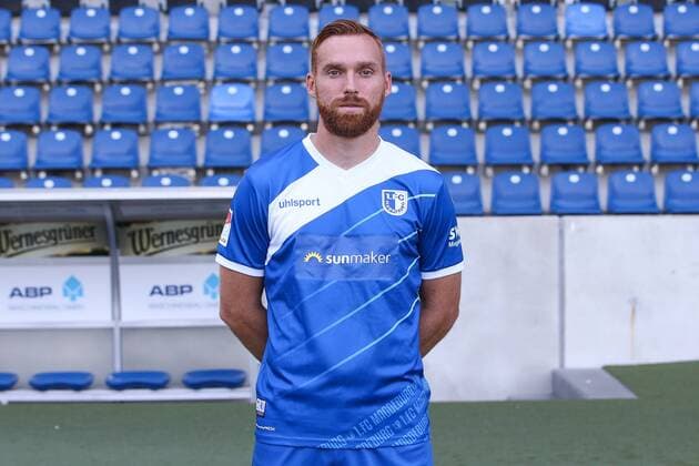 Nico Hammann (1. FC Magdeburg) - 2. BL PortraÌˆttermin 2018 2019 offizieller Fototermin 1. FC Magdeburg in der MDCC Arena in Magdeburg - Porträt, Portrait,Deutschland, Fussball, Mann, Maenner,GER,23.07.2018