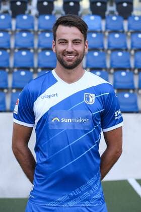 Christian Beck (1. FC Magdeburg) - 2. BL PortraÌˆttermin 2018 2019 offizieller Fototermin 1. FC Magdeburg in der MDCC Arena in Magdeburg - Porträt, Portrait,Deutschland, Fussball, Mann, Maenner,GER,23.07.2018