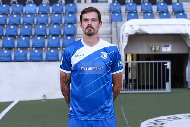 Dennis Erdmann (1. FC Magdeburg) - 2. BL PortraÌˆttermin 2018 2019 offizieller Fototermin 1. FC Magdeburg in der MDCC Arena in Magdeburg - Porträt, Portrait,Deutschland, Fussball, Mann, Maenner,GER,23.07.2018