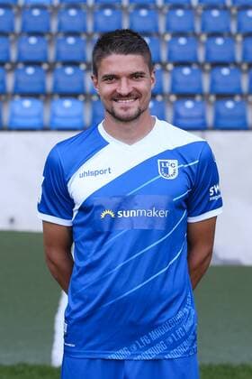 Aleksandar Ignjovski (1. FC Magdeburg) - 2. BL PortraÌˆttermin 2018 2019 offizieller Fototermin 1. FC Magdeburg in der MDCC Arena in Magdeburg - Porträt, Portrait,Deutschland, Fussball, Mann, Maenner,GER,23.07.2018