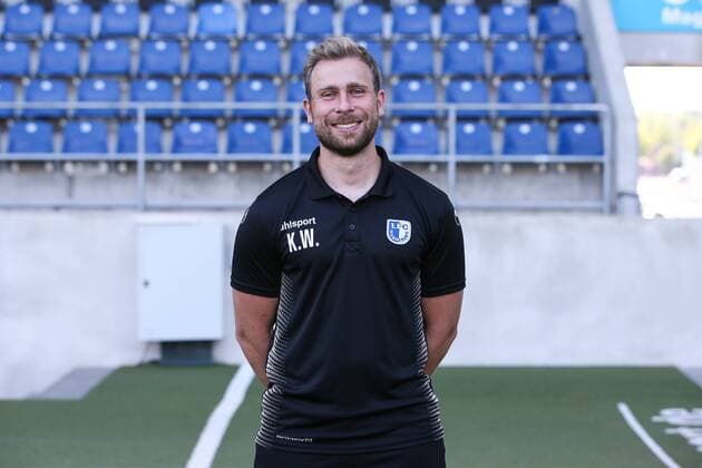 Videoanalyst Kevin Waliczek (1. FC Magdeburg) - 2. BL PortraÌˆttermin 2018 2019 offizieller Fototermin 1. FC Magdeburg in der MDCC Arena in Magdeburg - Porträt, Portrait,Deutschland, Fussball, Mann, Maenner,GER,23.07.2018