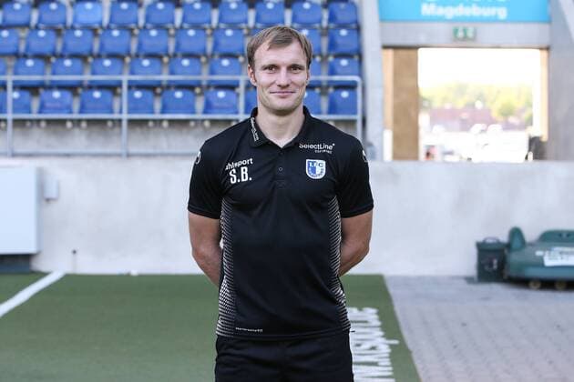 Co-Trainer Sven Bankert (1. FC Magdeburg) - 2. BL PortraÌˆttermin 2018 2019 offizieller Fototermin 1. FC Magdeburg in der MDCC Arena in Magdeburg - Porträt, Portrait,Deutschland, Fussball, Mann, Maenner,GER,23.07.2018