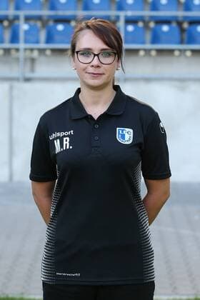 Physiotherapeutin Mandy Rosenschon (1. FC Magdeburg) - 2. BL PortraÌˆttermin 2018 2019 offizieller Fototermin 1. FC Magdeburg in der MDCC Arena in Magdeburg - Porträt, Portrait,Deutschland, Fussball, Frau,GER,23.07.2018