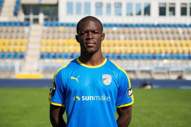 Fabien Tchenkoua; FC Carl Zeiss Jena; 3.Liga, Porträttermin 2018 2019, Ernst Abbe Sportfeld Jena